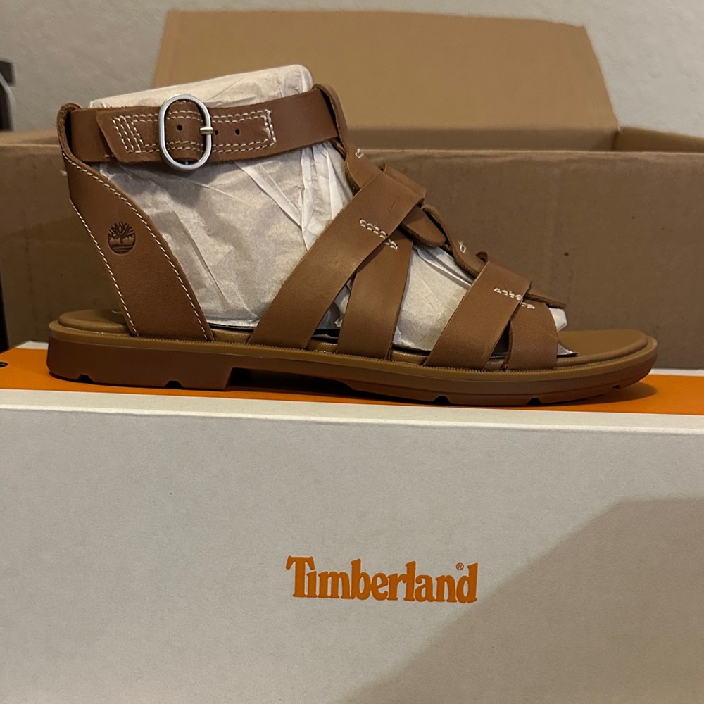 Timberland Calista Bay Fisherman Sandal Medium Brown Full Grain